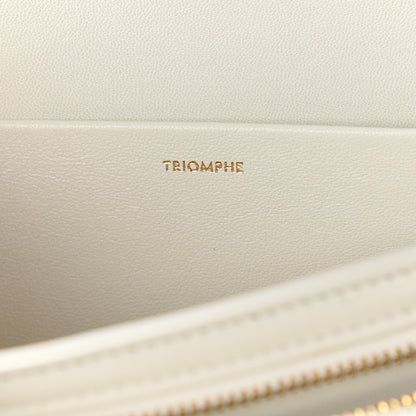 Celine Shiny Calfskin Medium Triomphe White 7 of 11