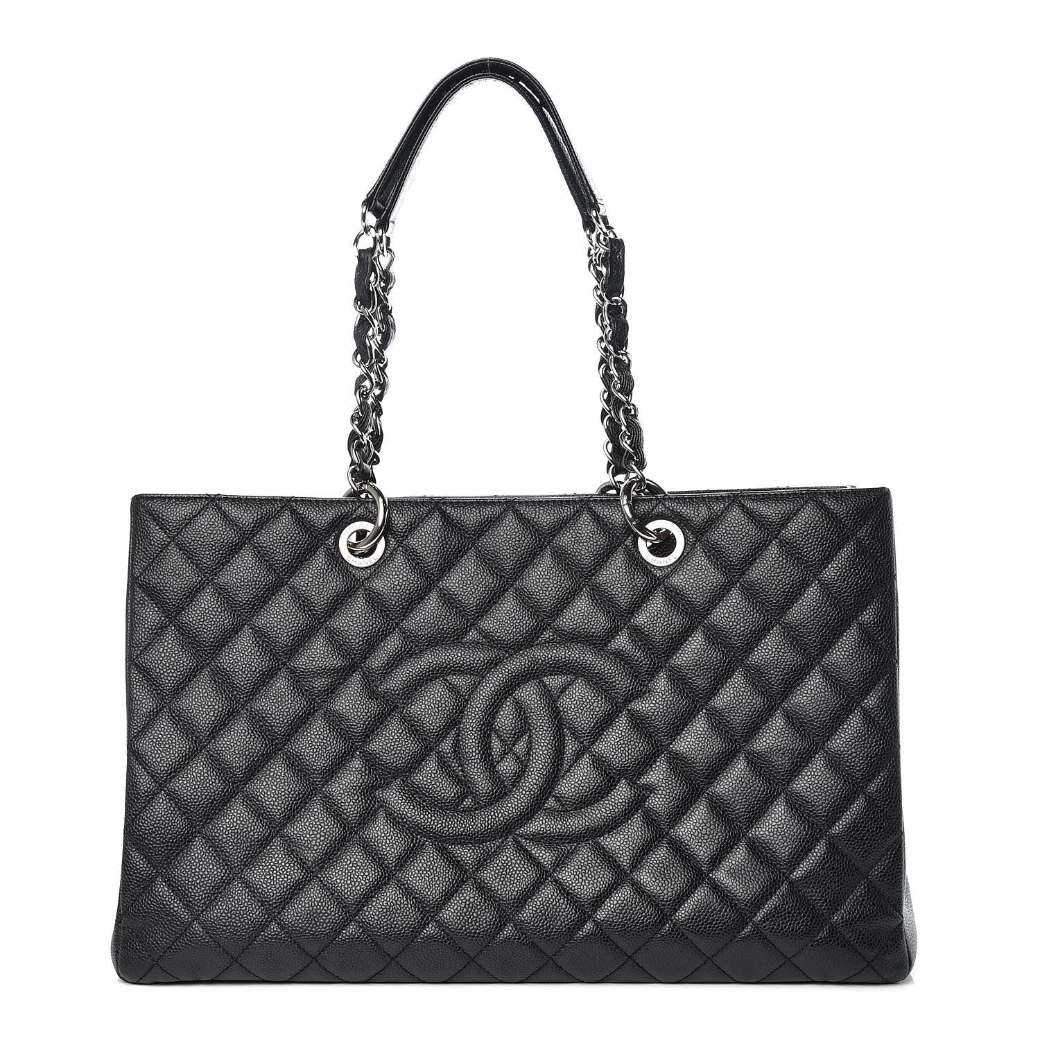 Chanel Caviar Quilted XL Grand Shopping Tote GST Black 1 of 14