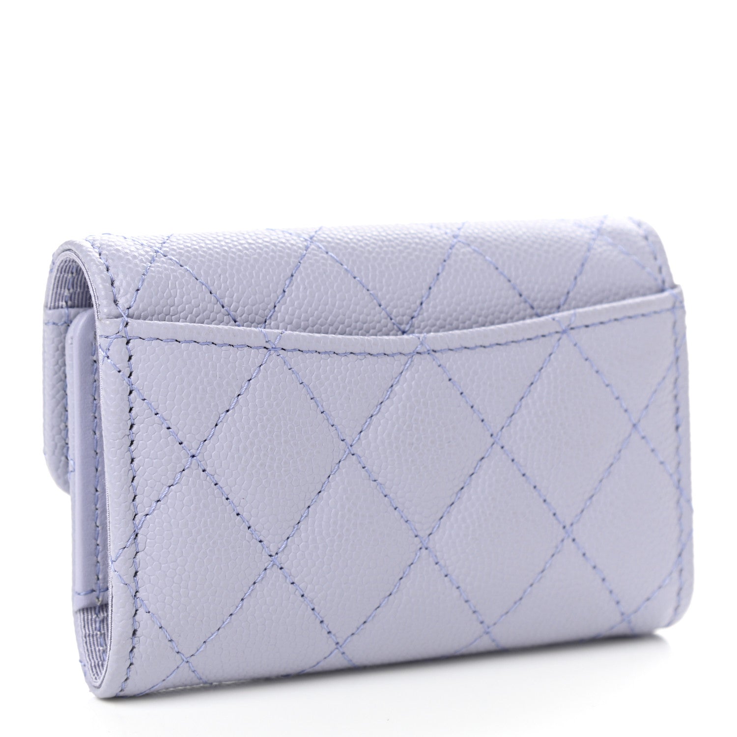 Chanel Caviar Quilted Classic 4 Key Holder Wallet Light Purple 3 of 7