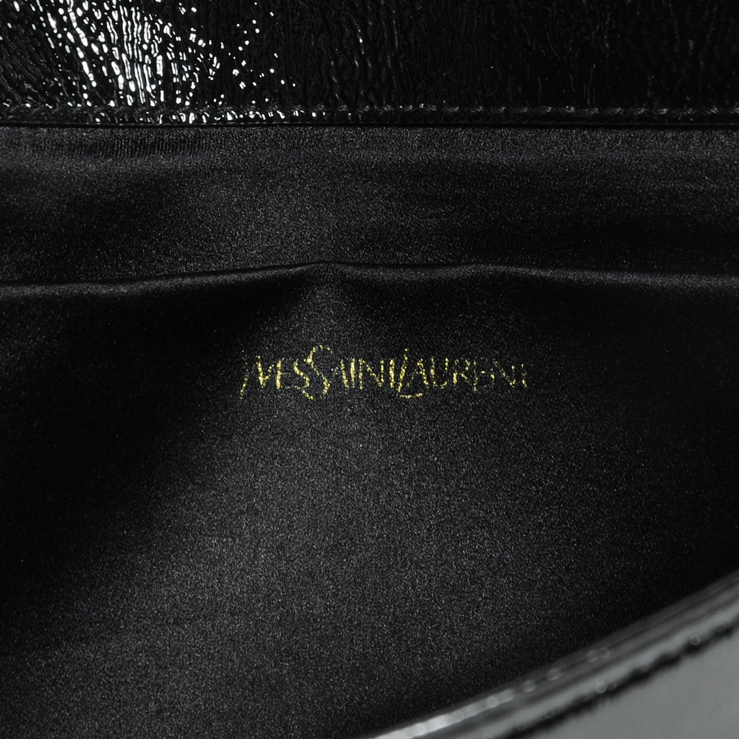 Textured Patent Monogram Large Belle De Jour Clutch Black