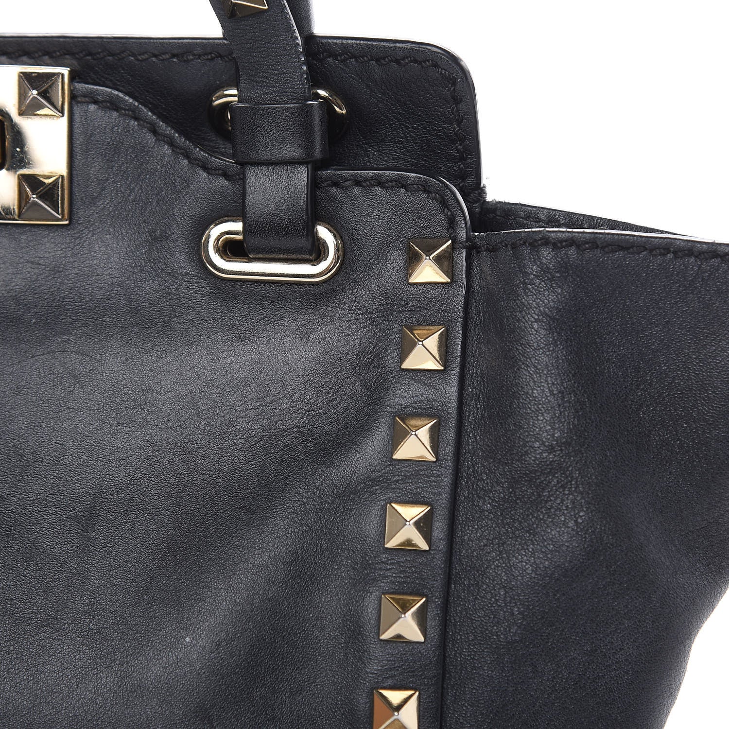 Valentino Garavani Vitello Mini Rockstud Tote Black 14 of 18