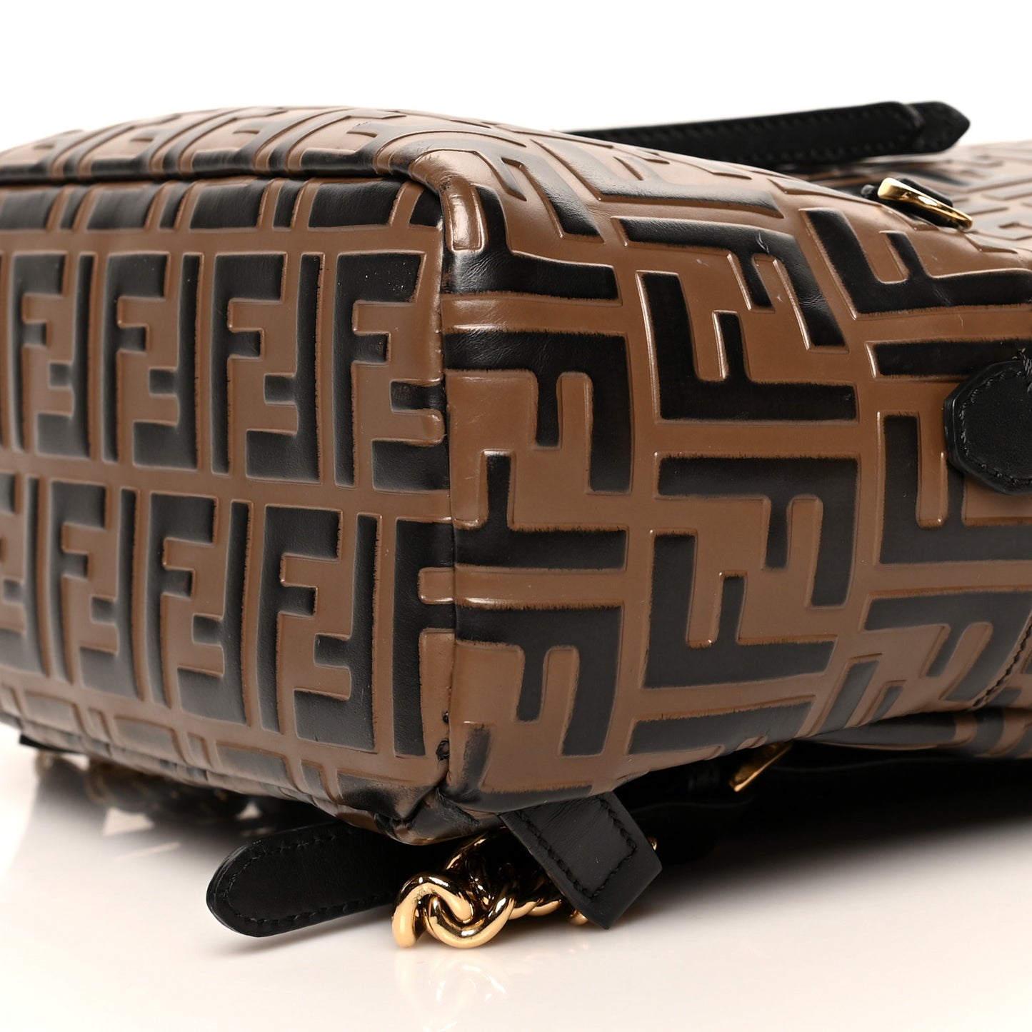 Vitello Bi-Color FF 1974 Embossed Mini Backpack Maya Black