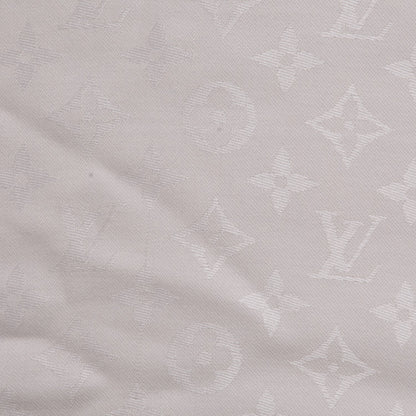 Louis Vuitton Wool Silk Monogram Shawl White 2 of 8