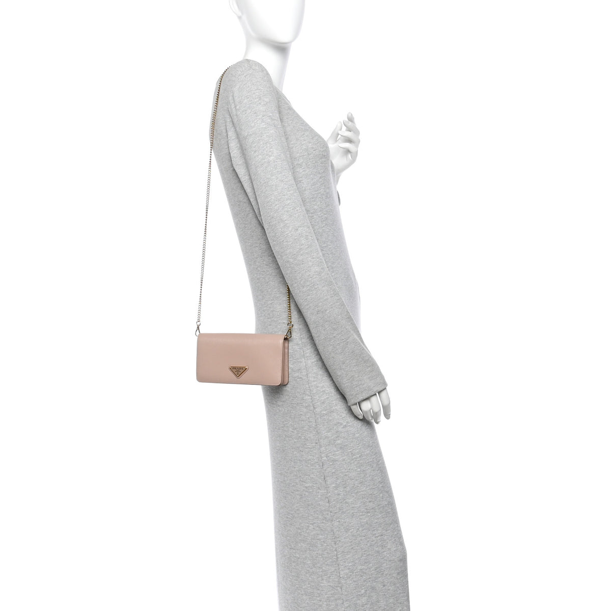 Prada Vitello Move Triangle Logo Miniborse Cammeo 2 of 10