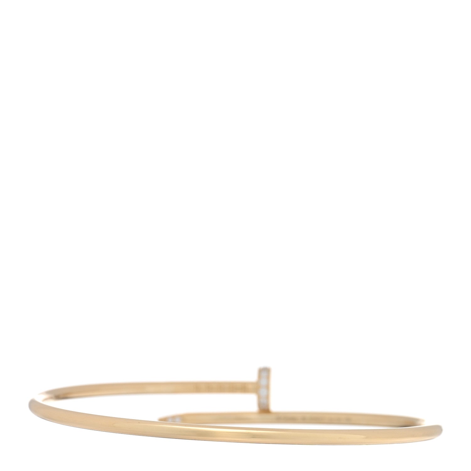 Cartier 18K Yellow Gold Diamond Small Juste Un Clou Bracelet 18 2 of 4
