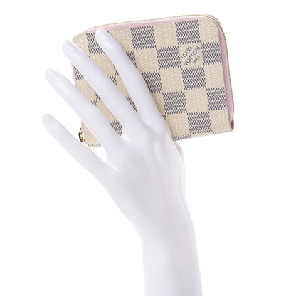 Louis Vuitton Damier Azur Zippy Coin Purse Rose Ballerine 2 of 7