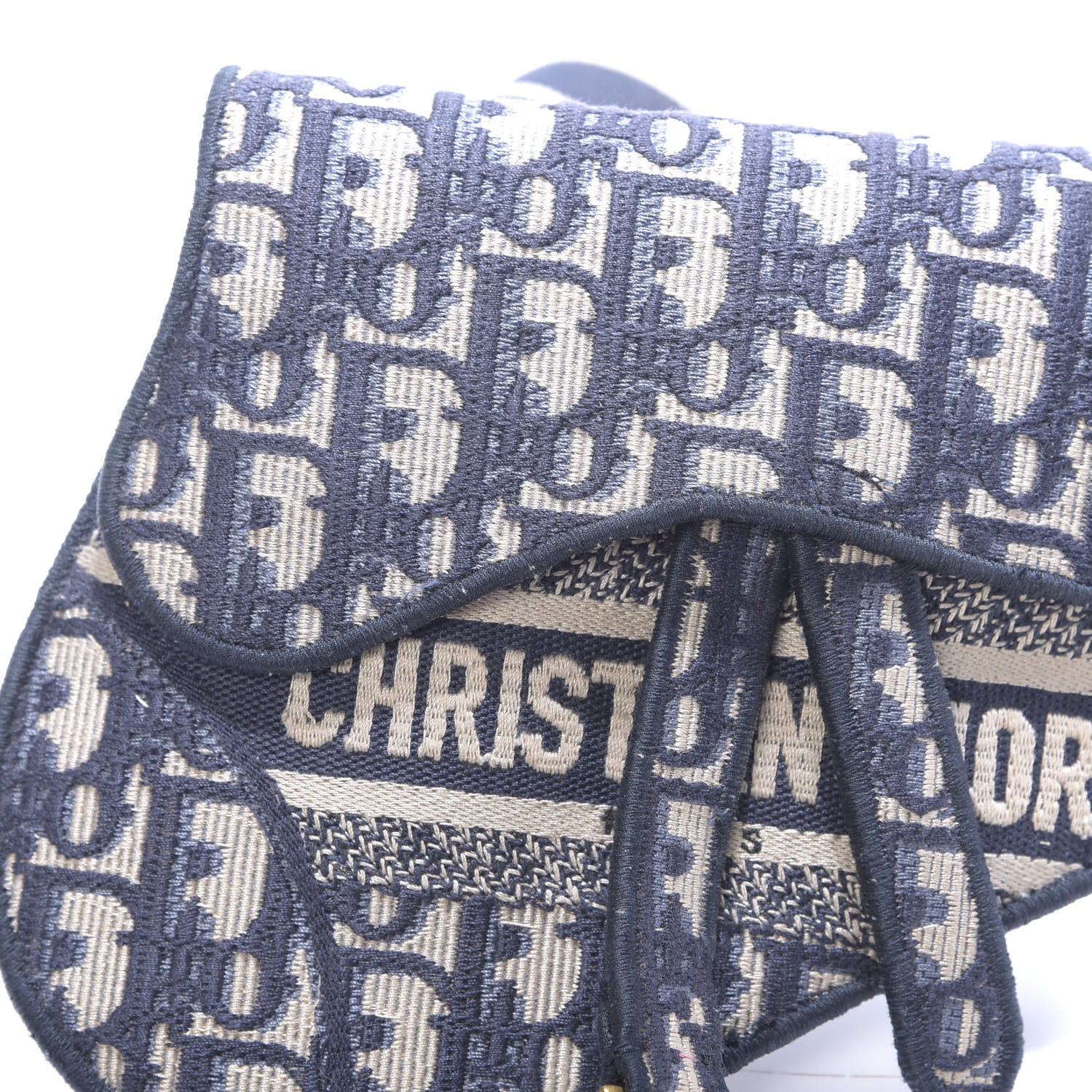 Christian Dior Oblique Saddle Pouch Blue 10 of 10