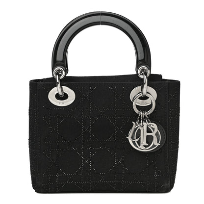 Christian Dior Canvas Studded Cannage Mini Lady Dior Black 1 of 18