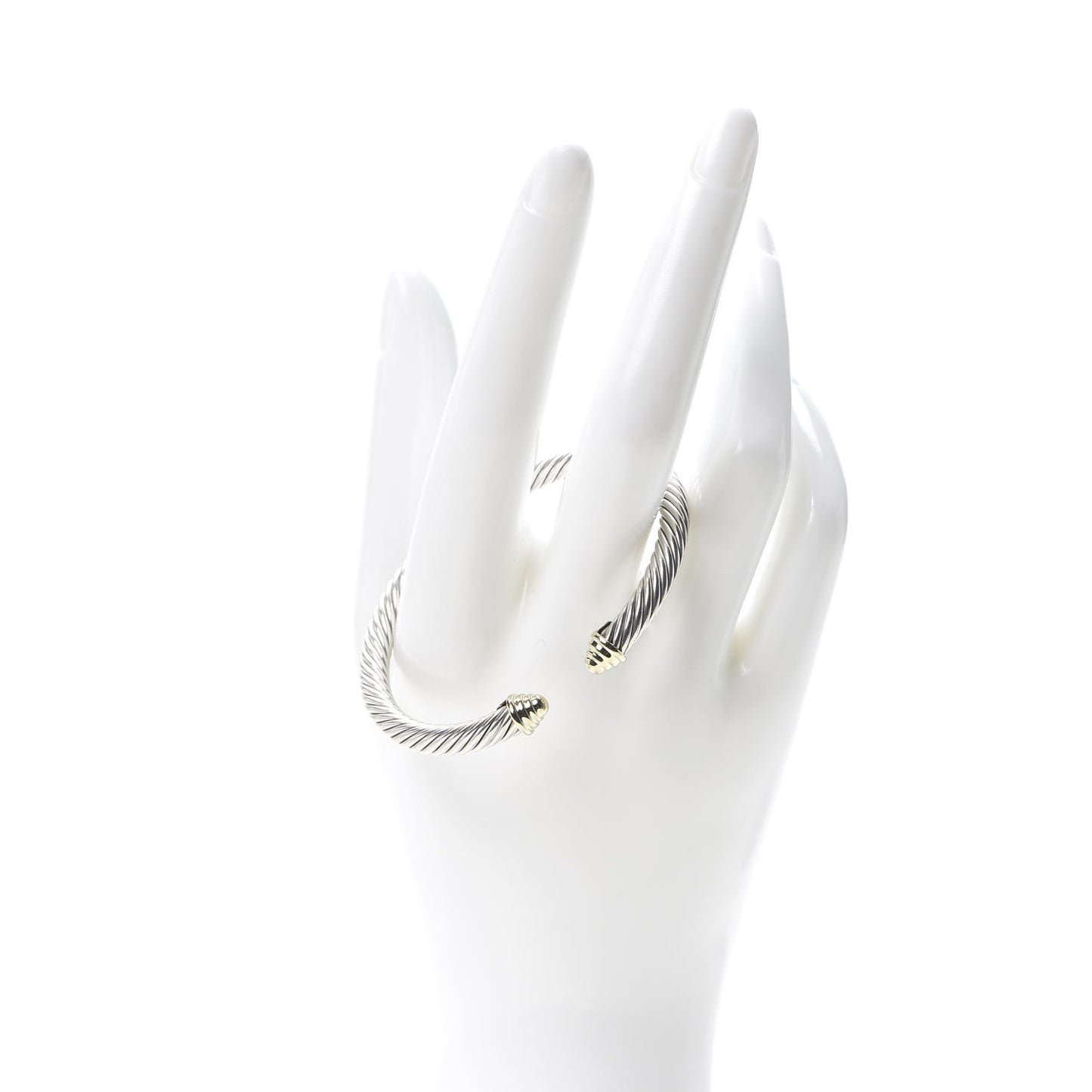 Sterling Silver 14K Yellow Gold 5mm Cable Classics Bracelet