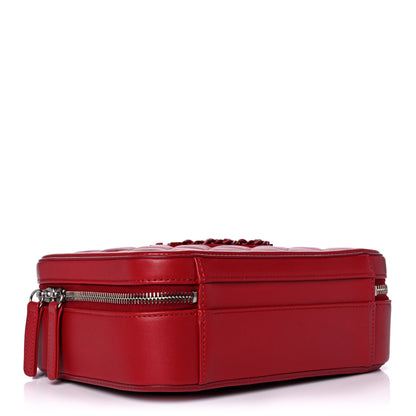 Chanel Lambskin Quilted Medium CC Filigree Vanity Case Dark Red 4 of 11