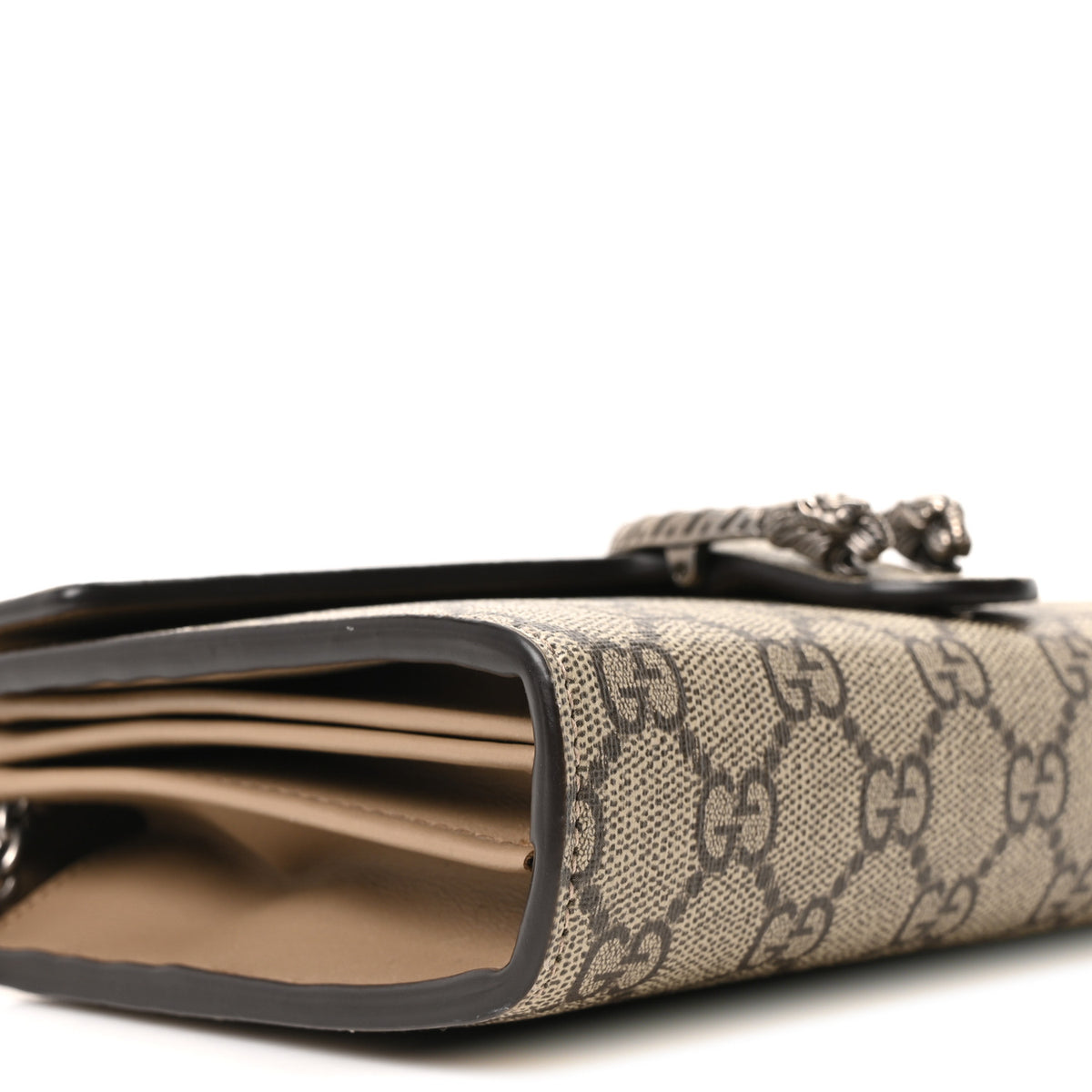 GG Supreme Monogram Mini Dionysus Chain Wallet Beige Taupe