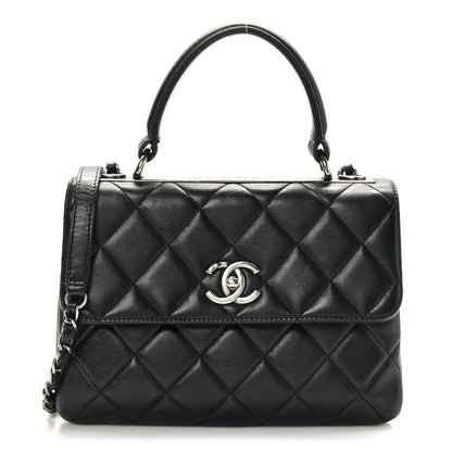 Chanel Lambskin Quilted Small Trendy CC Dual Handle Flap Bag Black 1 of 11