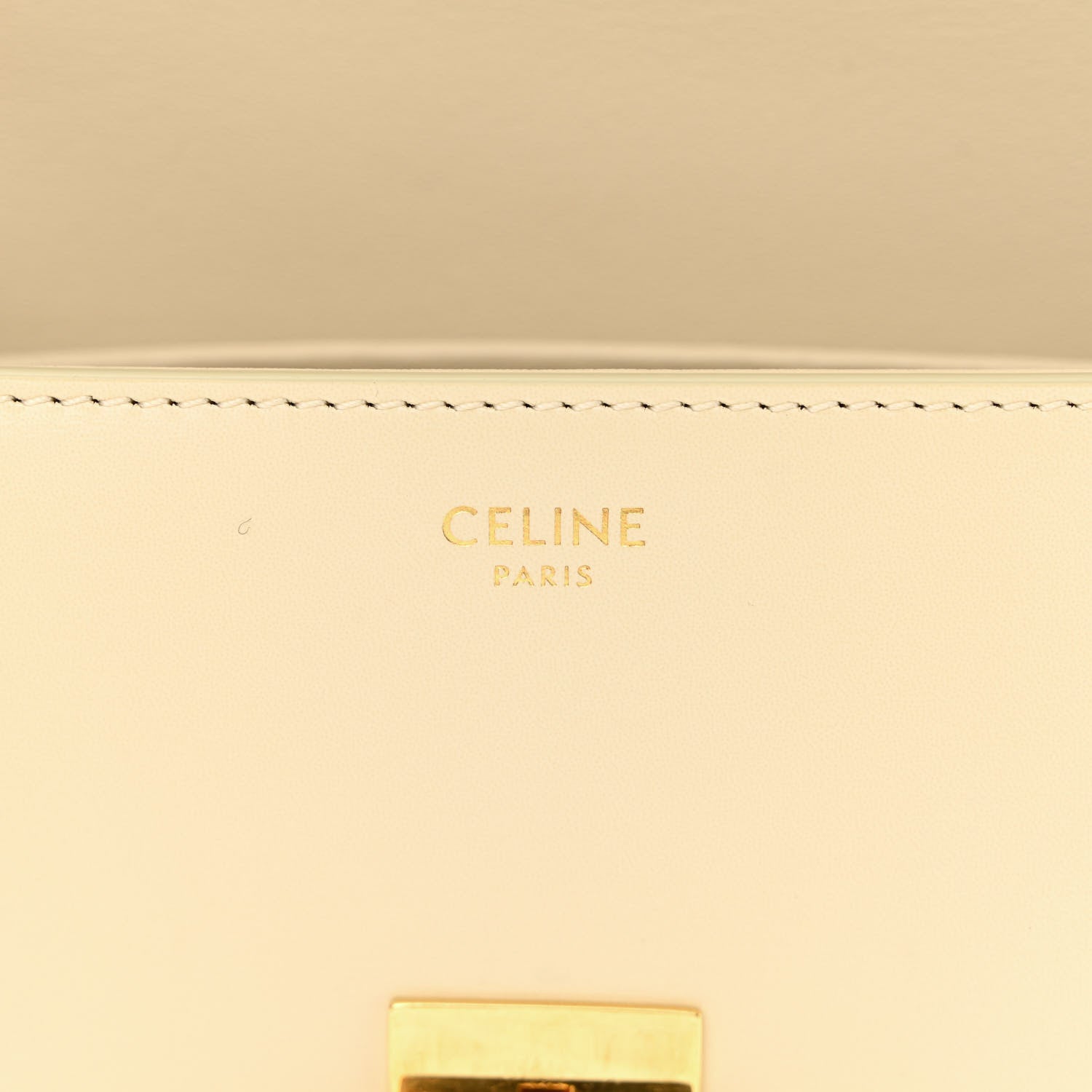 Celine Natural Calfskin Triomphe Shoulder Bag White 6 of 12