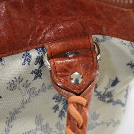Chevre Toile de Jouy Floral Work Rouille