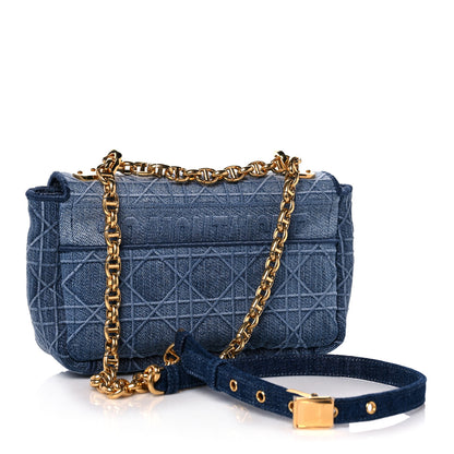 Christian Dior Denim Cannage Small Caro Bag Blue 2 of 12
