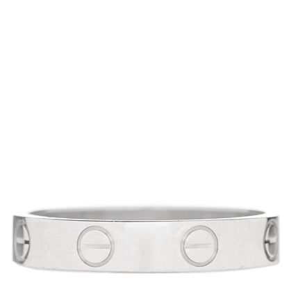 Cartier 18K White Gold 3.5mm LOVE Wedding Band Ring 53 6.25 2 of 3