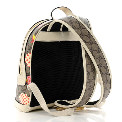 Gucci GG Supreme Monogram Les Pommes Small Retro Interlocking G Dome Backpack Beige Multicolor Mystic White 3 of 12