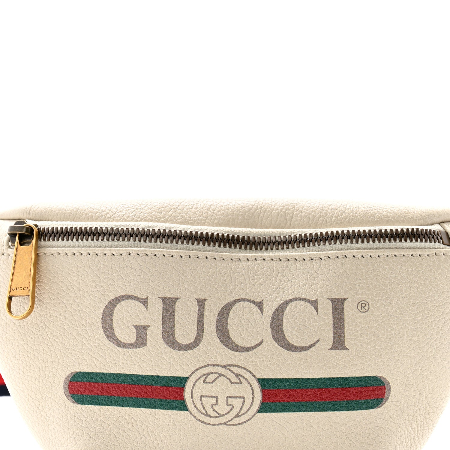 Gucci Grained Calfskin Small Logo Belt Bag White 8 of 11