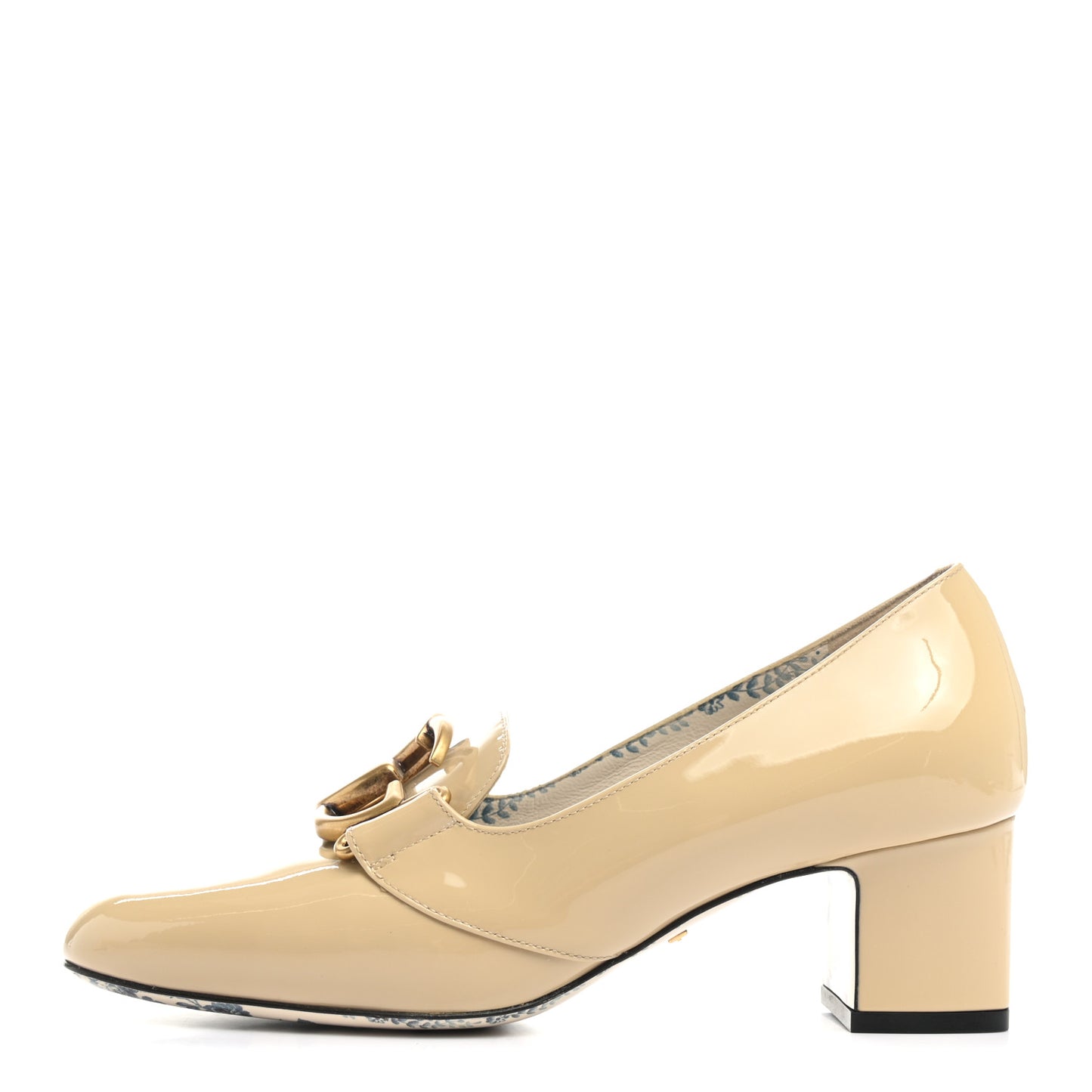 Vernice GG Victoire 55mm Loafer Pumps 36.5 Sand Storm