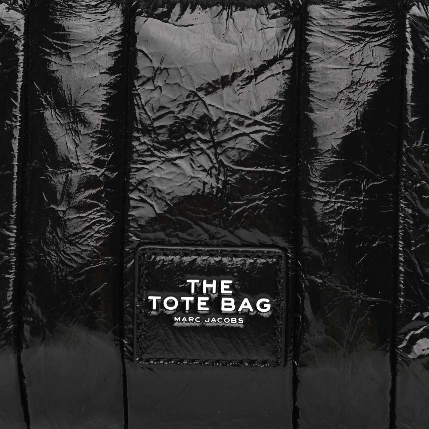 Marc Jacobs Shiny Crinkled Lambskin Micro The Tote Bag Black 7 of 9