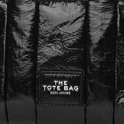 Marc Jacobs Shiny Crinkled Lambskin Micro The Tote Bag Black 7 of 9