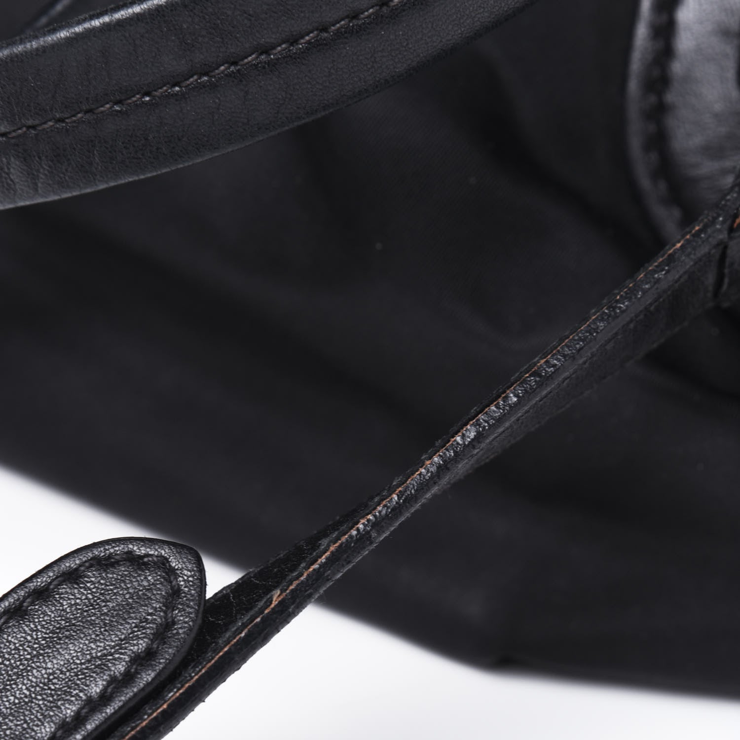 Prada Nylon Tessuto Soft Calfskin Small Shopping Satchel Black 33 of 34