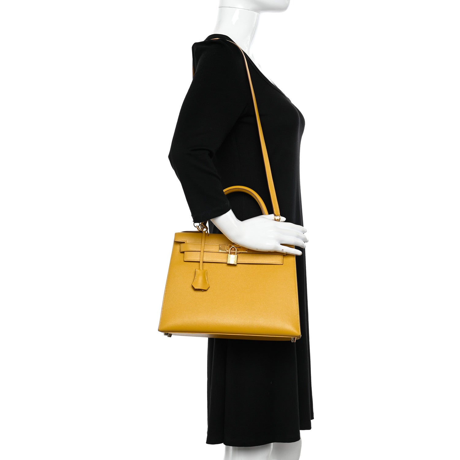 Hermes Epsom Kelly Sellier 28 Jaune Ambre 2 of 13
