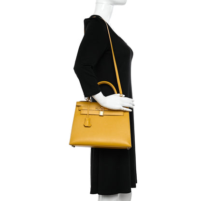 Hermes Epsom Kelly Sellier 28 Jaune Ambre 2 of 13