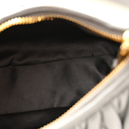 Miu Miu Nappa Matelasse Small Wander Hobo Marble Gray White 5 of 9