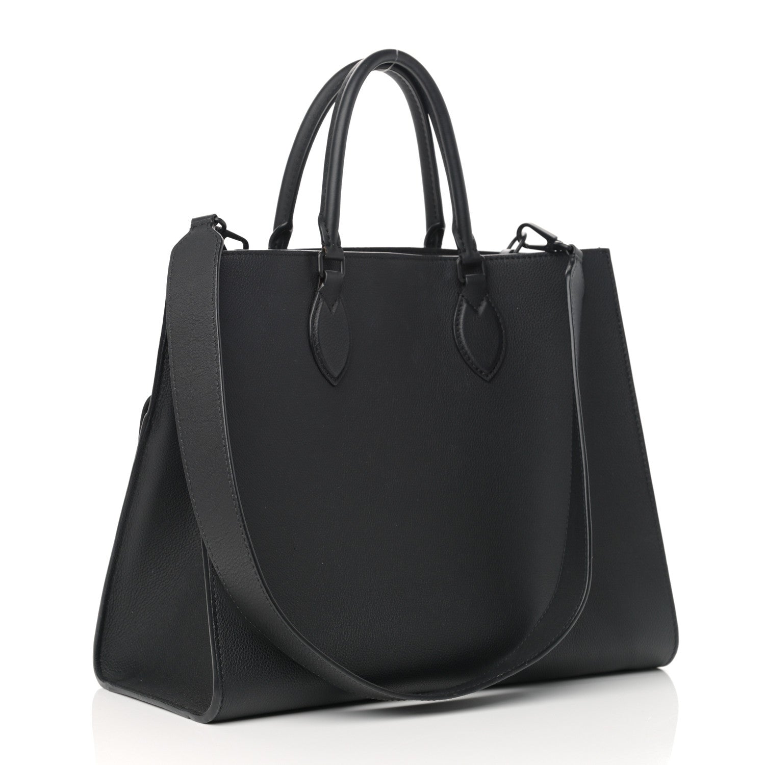 Louis Vuitton Soft Calfskin Lockme Tote MM Black 3 of 13