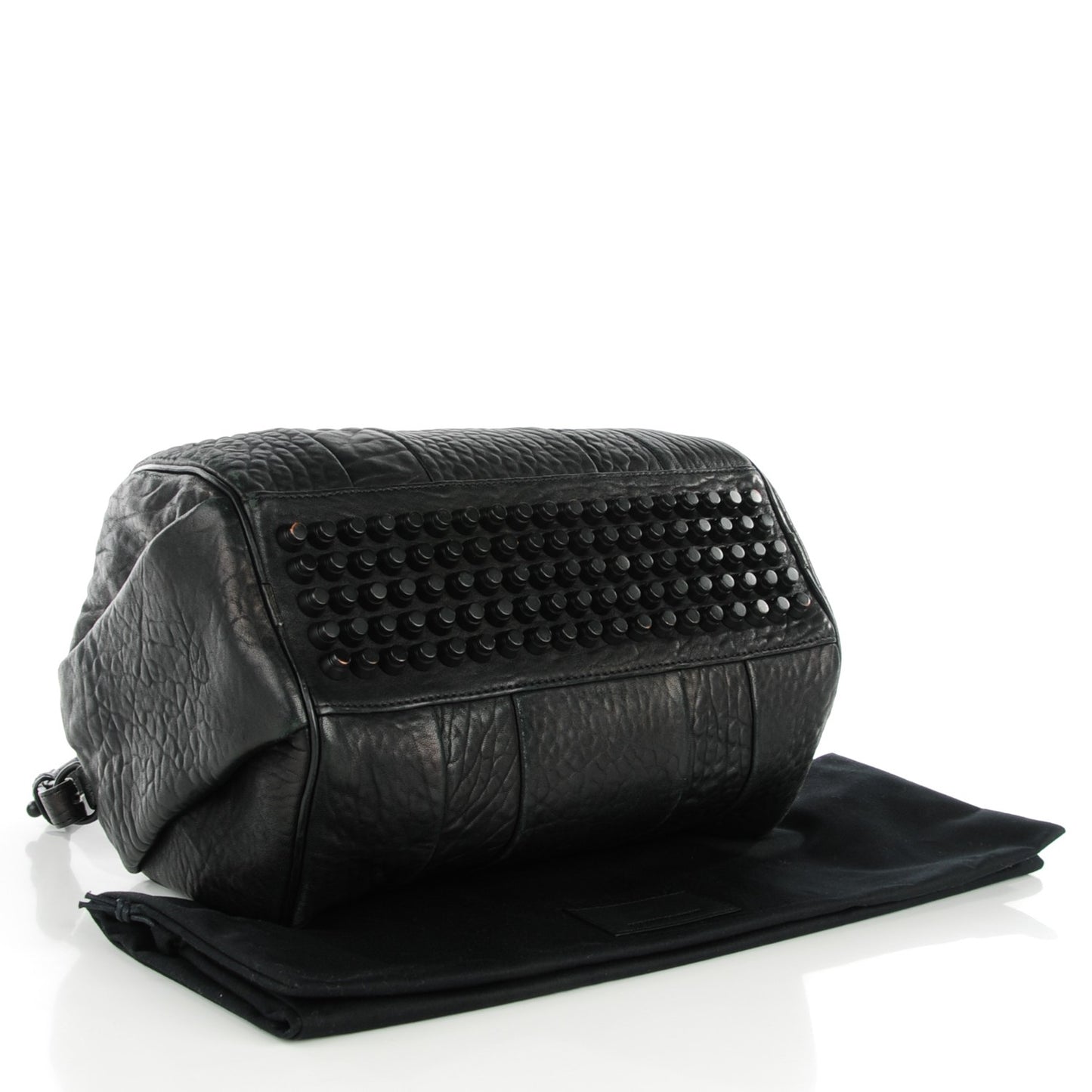 Pebbled Lambskin Rocco Black Matte Black Hardware