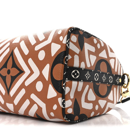 Louis Vuitton Monogram Giant Crafty Speedy Bandouliere 25 Creme Caramel 9 of 9