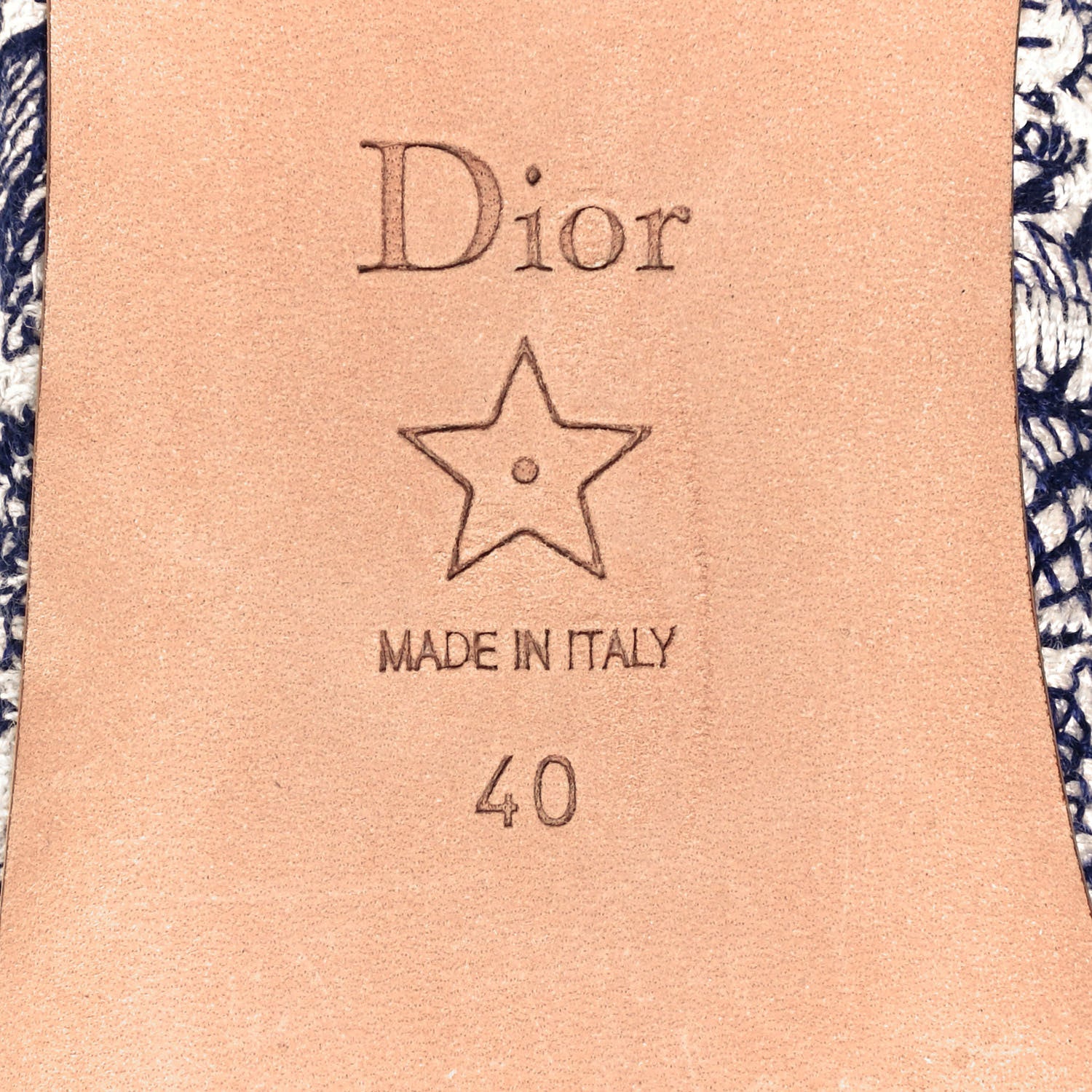 Christian Dior Canvas Cotton Embroidered Dioriviera Mules 40 Blue 6 of 9