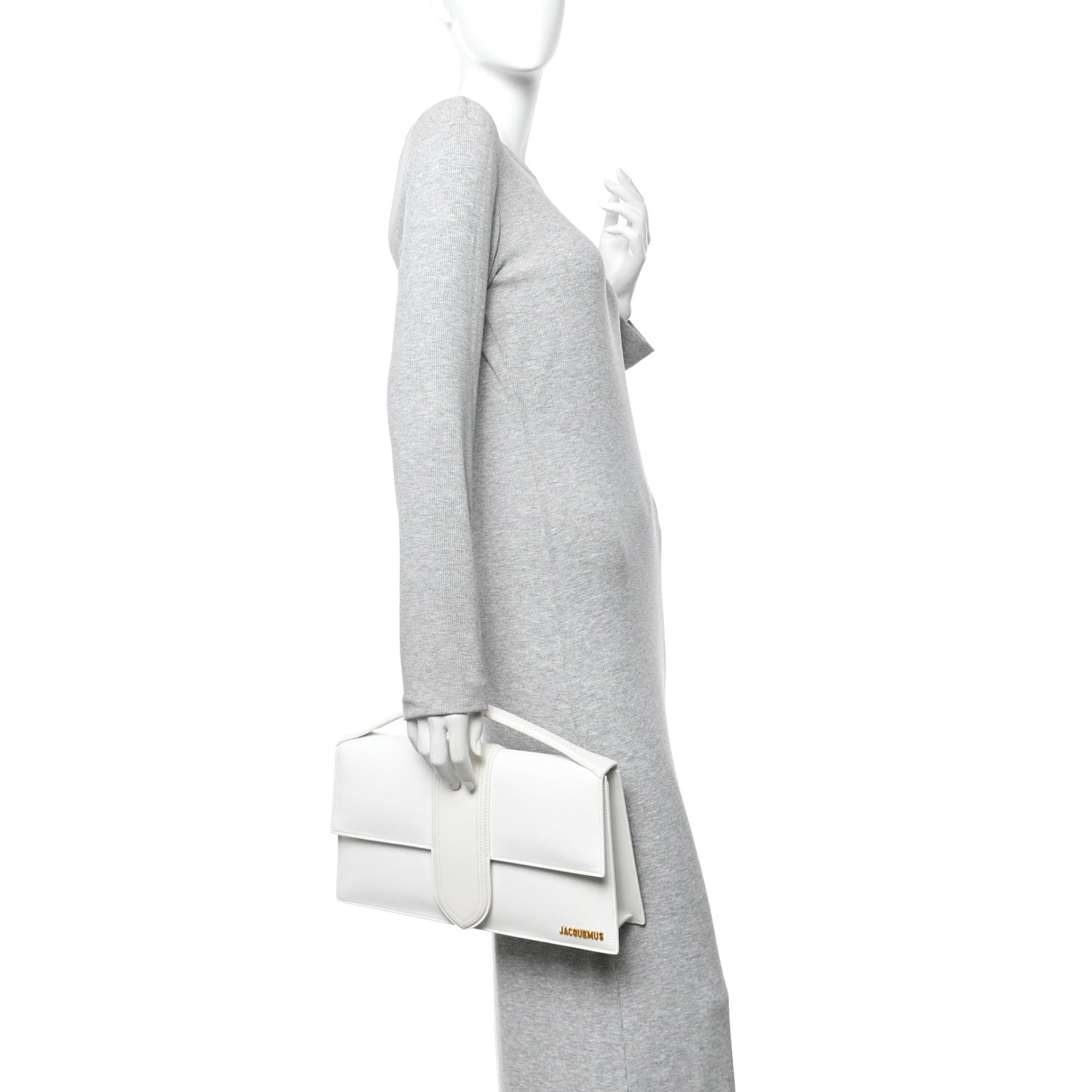 Smooth Calfskin Long Le Grand Bambino Clutch White