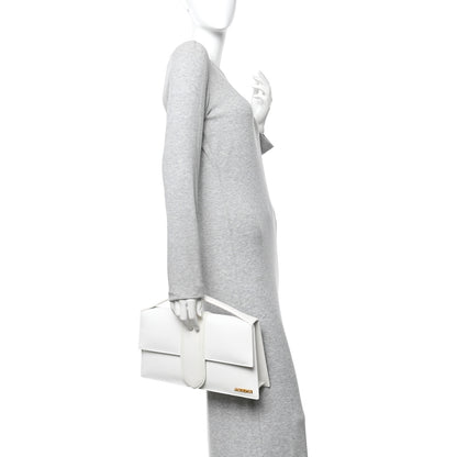 Jacquemus Smooth Calfskin Long Le Grand Bambino Clutch White 2 of 10