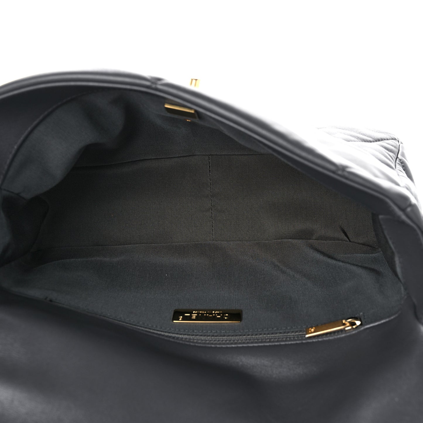 Lambskin Quilted Large Chanel 19 Flap Dark Grey