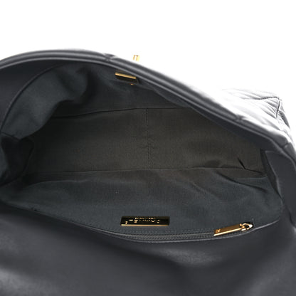 Chanel Lambskin Quilted Large Chanel 19 Flap Dark Grey 5 of 10