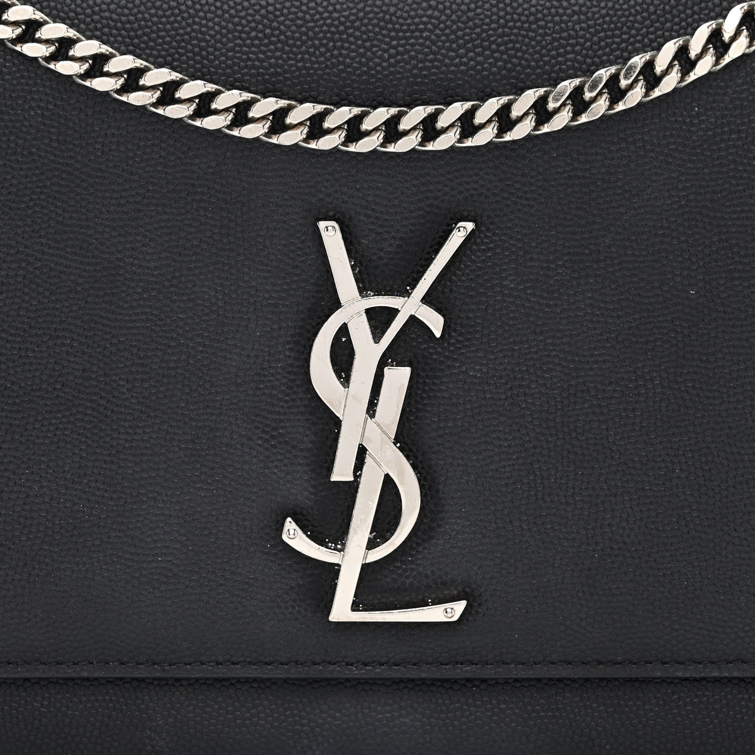 Saint Laurent Grain De Poudre Medium Classic Monogram Kate Satchel Black 9 of 15