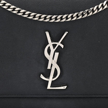 Saint Laurent Grain De Poudre Medium Classic Monogram Kate Satchel Black 9 of 15