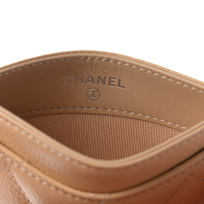 Chanel Caviar Quilted Card Holder Dark Beige 6 of 8