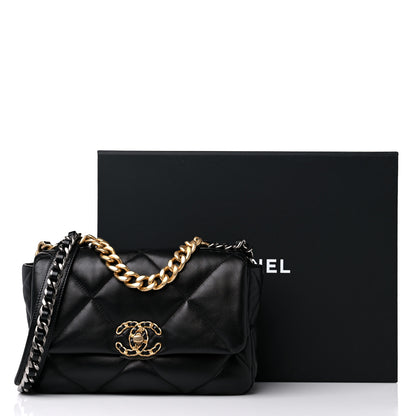 Chanel Lambskin Quilted Medium Chanel 19 Flap Black 10 of 10