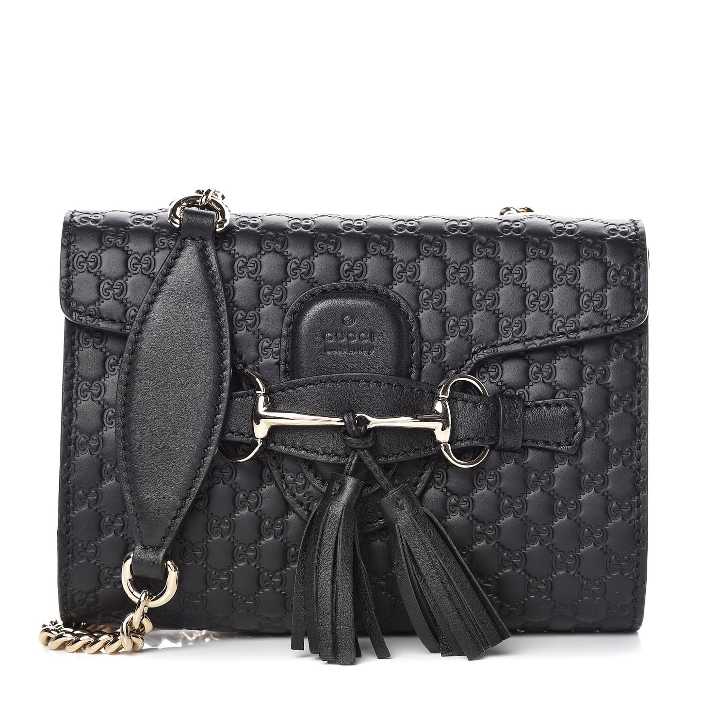 Microguccissima Mini Emily Shoulder Bag Black