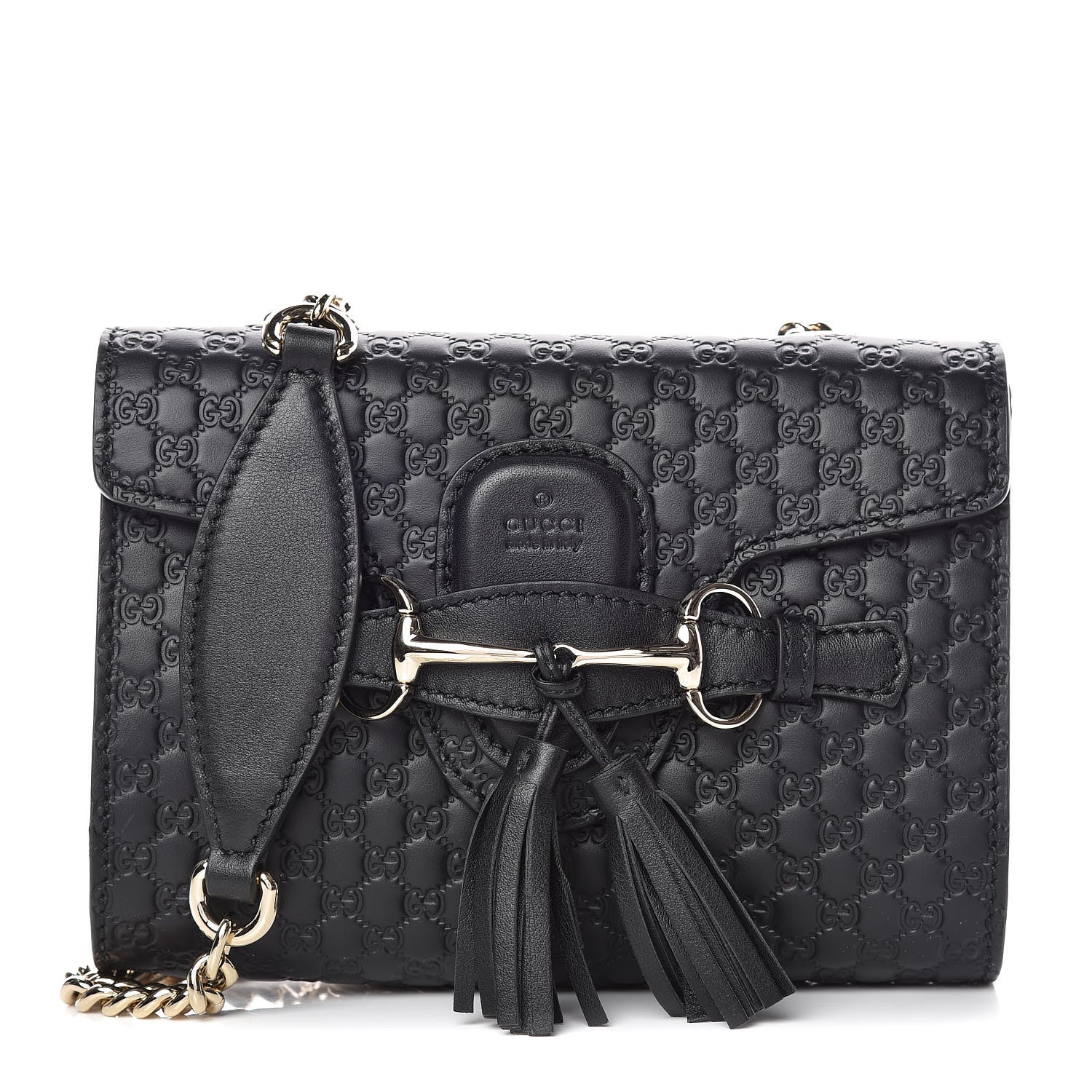 Gucci Microguccissima Mini Emily Shoulder Bag Black 1 of 9