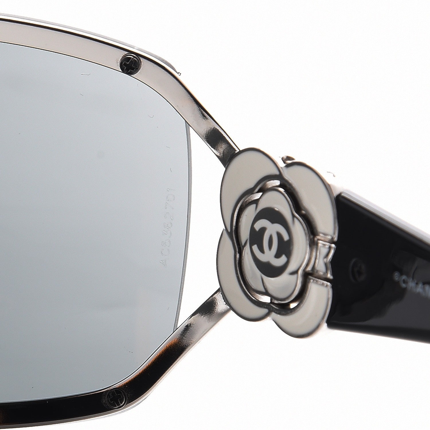 Chanel Swarovski Crystal Camellia CC Sunglasses 4164-B Black 6 of 9