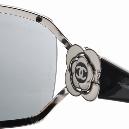 Chanel Swarovski Crystal Camellia CC Sunglasses 4164-B Black 6 of 9
