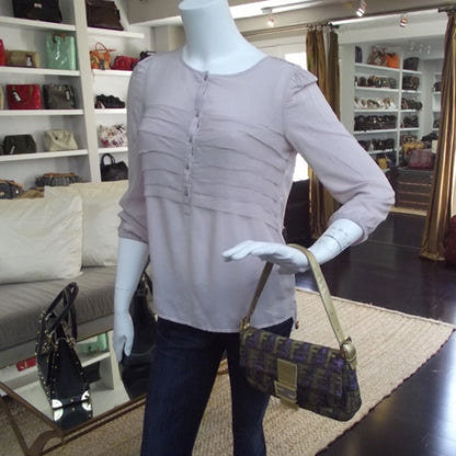 Fendi Canvas FF Baguette Gold/Purple 2 of 14