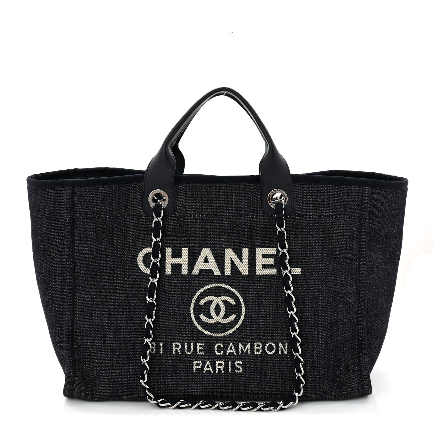 Denim Medium Deauville Tote Dark Blue