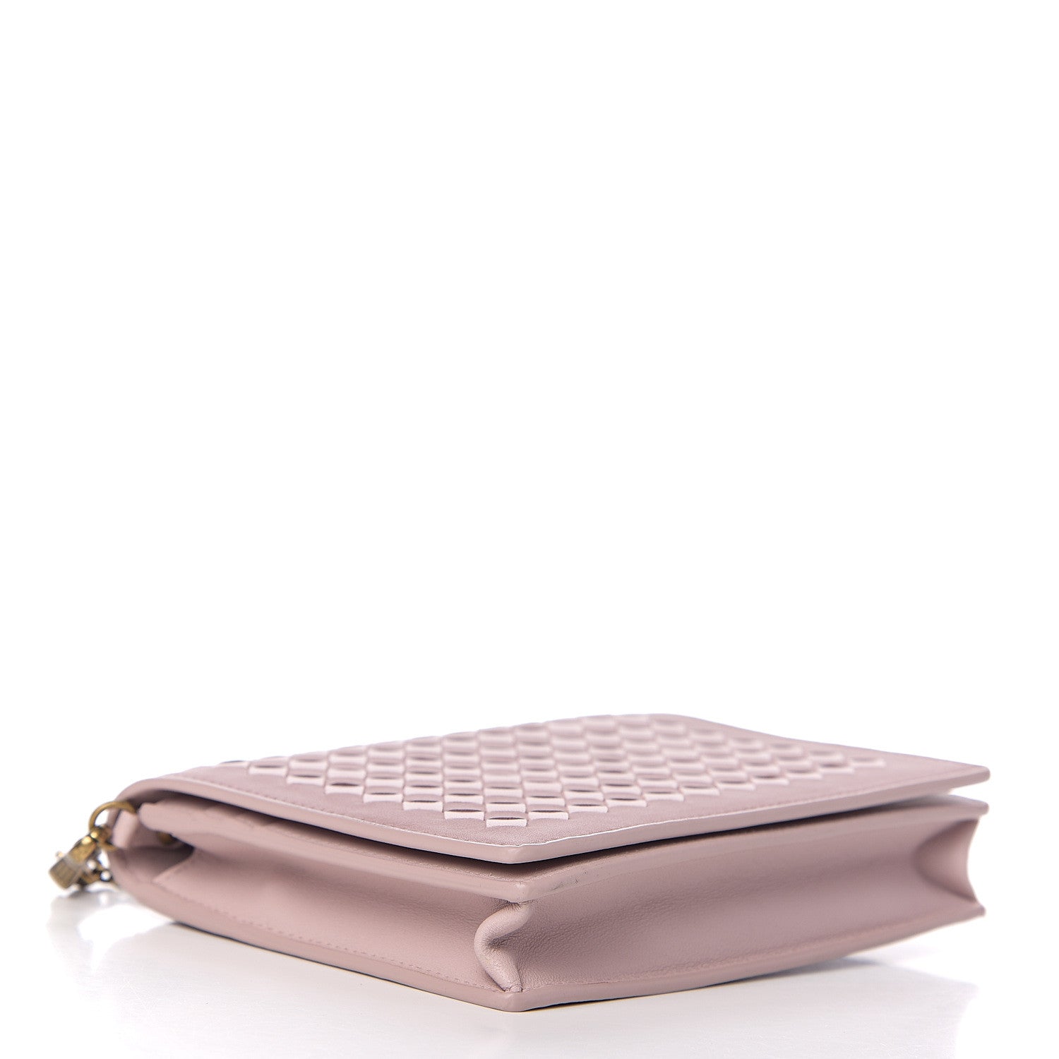 Bottega Veneta Nappa Intrecciato Checker Chain Wallet Deco Rose Quartz 3 of 8