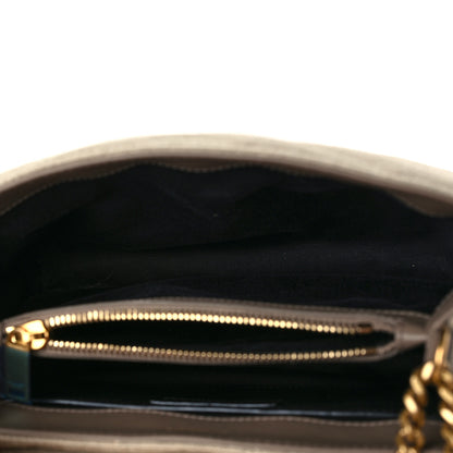 Saint Laurent Linen Y Quilted Monogram Small Loulou Chain Satchel Natural Taupe 5 of 8