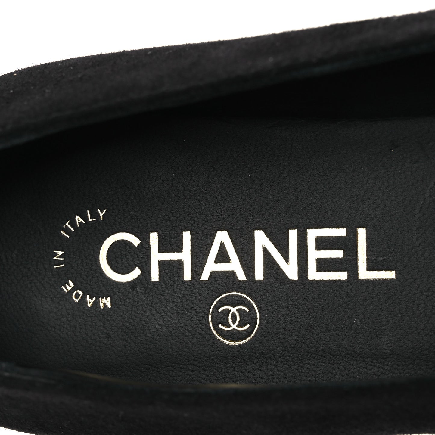 Suede Patent Cap Toe Camellia Ballerina Flats 37.5 Black White
